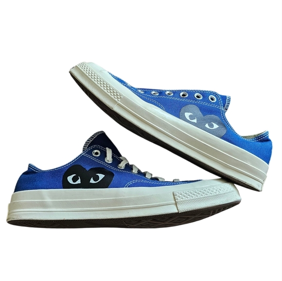 Comme des Garçons PLAY x Chuck 70 Low 'Blue Quartz' 2023 Shoes Men's Size 10 - Picture 8 of 8